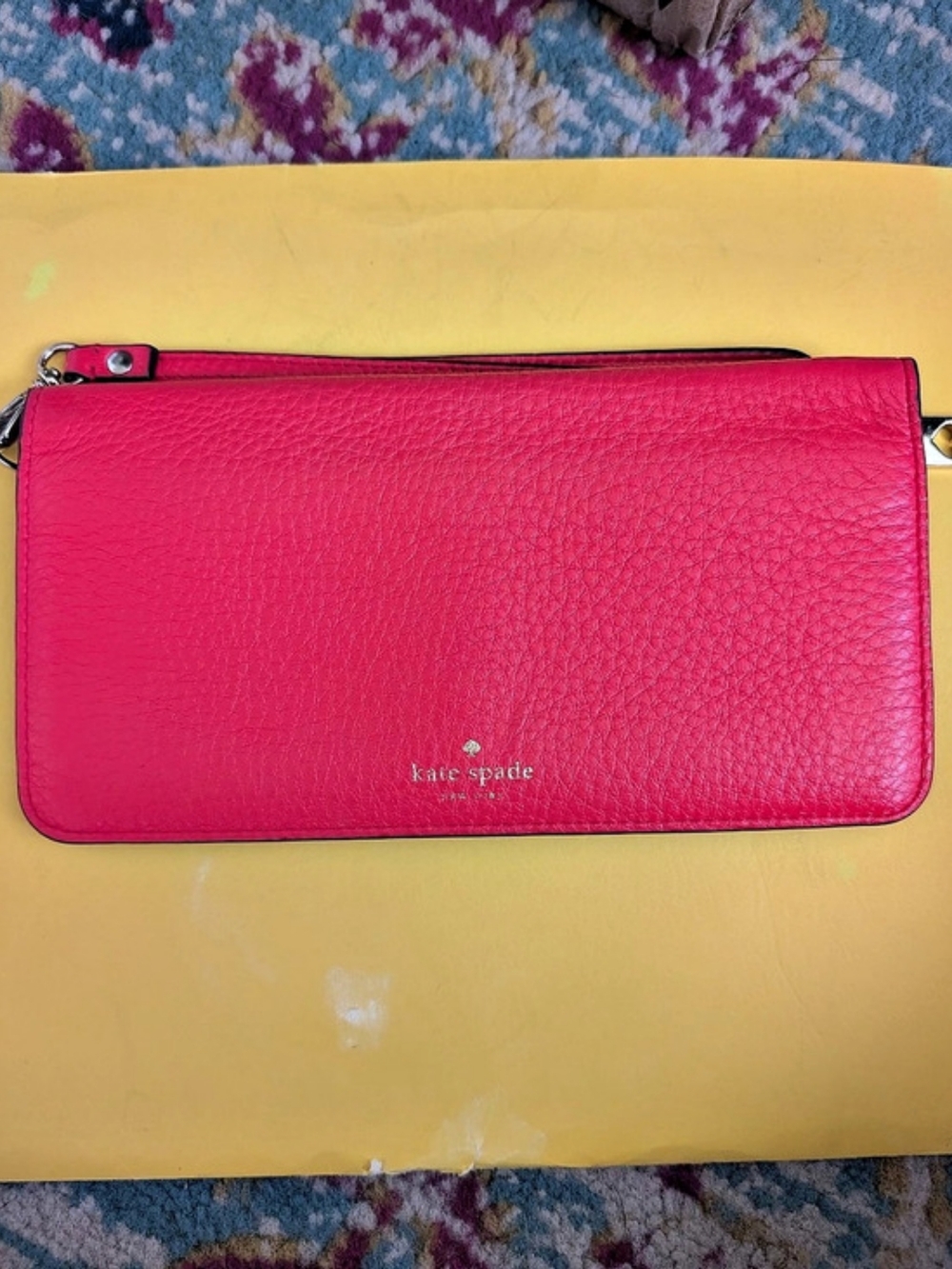 Kate Spade Pink Zip Around Wristlet Wallet